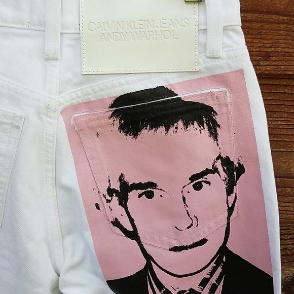 Calvin Klein Andy Warhol white jeans 25 - Picture 2 of 7